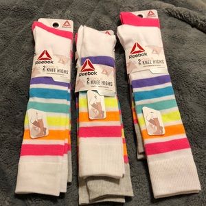 Girls knee highs rebook socks